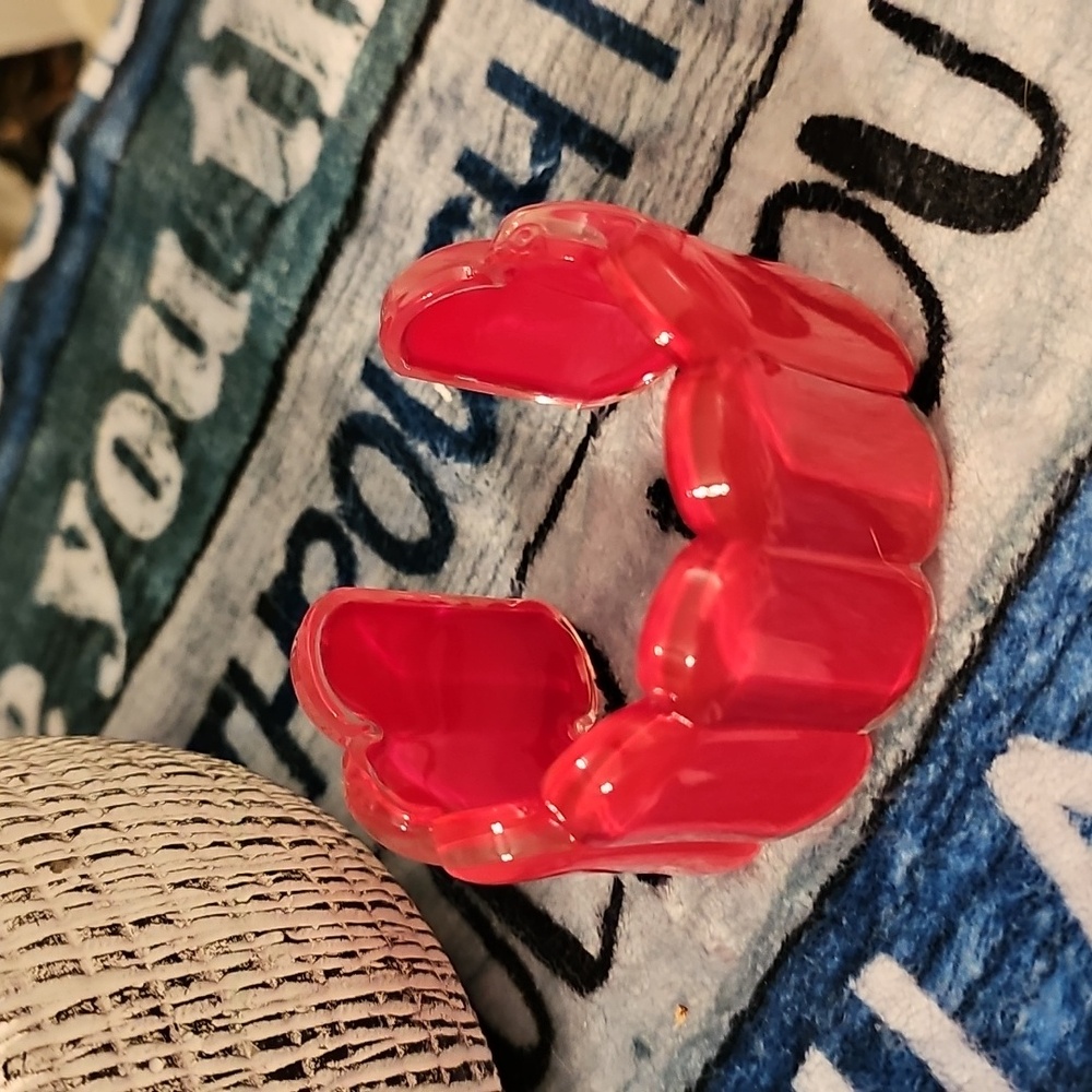 Moltin Lava Red  Acrylic  Bracelet Cuff.